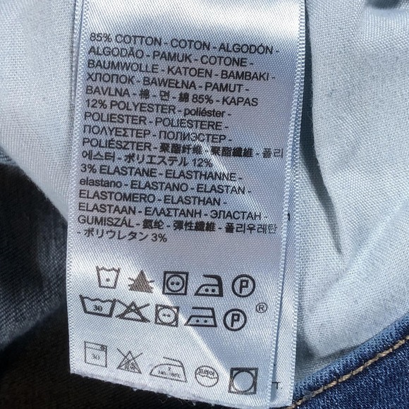 Levis 710 Super Skinny Jeans Womens 32 Blue Distressed Medium Wash Stretch Denim - Picture 6 of 16